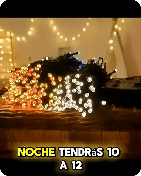Luces LED Navideñas con Panel Solar (30 METROS)